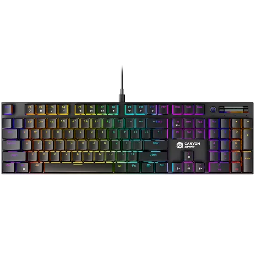 Игровая клавиатура CANYON Cometstrike GK-55 RGB Black (CND-SKB55-US)