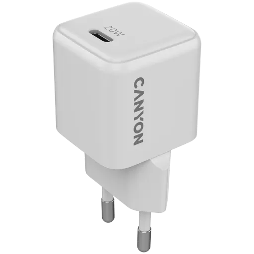 Адаптер питания CANYON CU20C USB-C/USB-C, 20 Вт, Белый