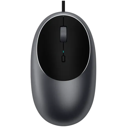 Проводная компьютерная Satechi C1 USB-C Wired Mouse. Цвет серый космос.