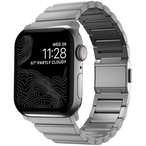 NOMAD Steel Band for Apple Watch 44/42mm Ремешок  for Apple Watch 42/44/45 mm, Серебристый