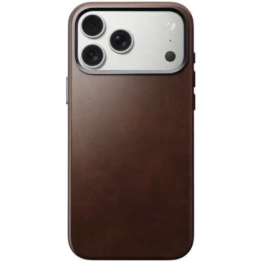 NOMAD Чехол Traditional Leather Case Horween с MagSafe Rustic Brown для iPhone 17 Pro