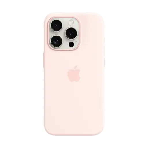 Silikon qoruyucu örtük Apple Keys MagSafe ilə iPhone 15 Pro üçün, Cəhrayı