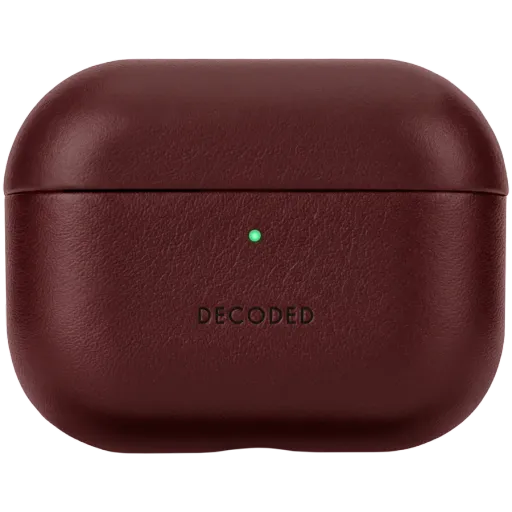 DECODED Case Leather Case Ruby Red for AirPods Pro (Gen3)