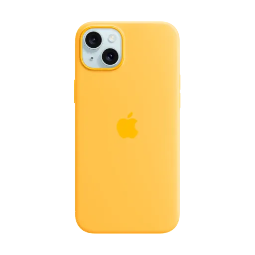 Silikon qoruyucu örtük Apple MagSafe ilə iPhone 15 Plus üçün, Sunshine