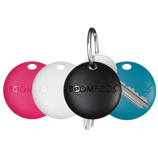 BOOMPODS Boomtag AirTag üçün 4 ədəd brelok dəsti, Apple Find My dəstəyi ilə, IPX5, çoxrəngli.