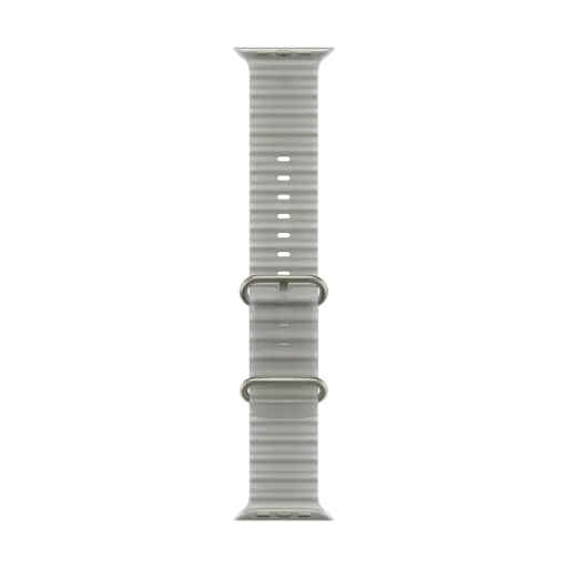 Apple 49mm Ocean Band - Natural Titanium Finish Ремінець  for Apple Watch 44/45/46/49 mm, Size Універсальний розмір, Translucent Grey