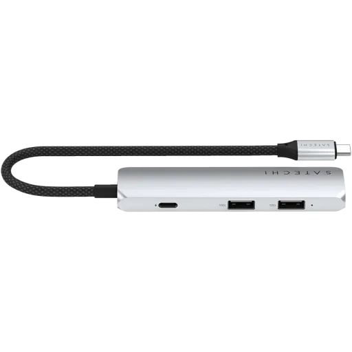 Многопортовый адаптер SATECHI Slim 4, Серебристый