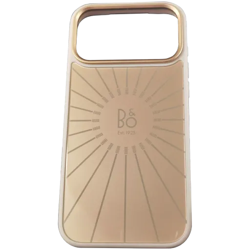 Чехол Bang & Olufsen стеклянная версия с MagSafe для iPhone 17 Pro Max, Золотистый оттенок