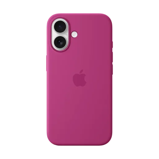 Silicone case Apple with MagSafe for iPhone 16, Fuchsia