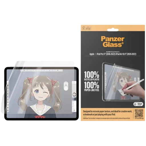 PANZERGLASS Protective Film for iPad Pro 11/AirGraphicPaper Screen Protector. Ultra-Wide Fit