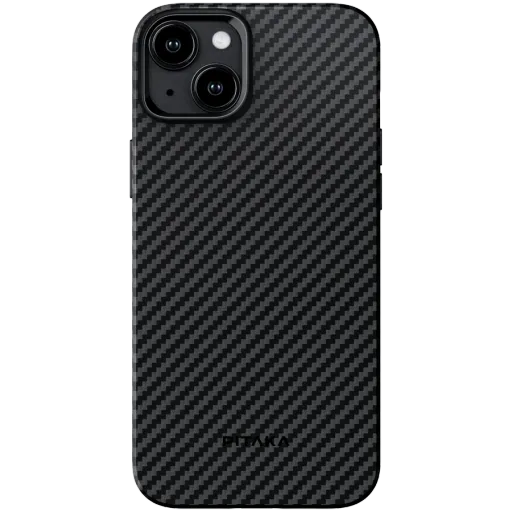 PITAKA Case MagEZ Case 4 with MagSafe Black/Grey Twill for iPhone 15