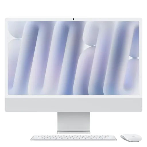 iMac 24" M4, 10C CPU 10C GPU, 16ГБ 2ТБ SSD Стандартты әйнек, Күміс