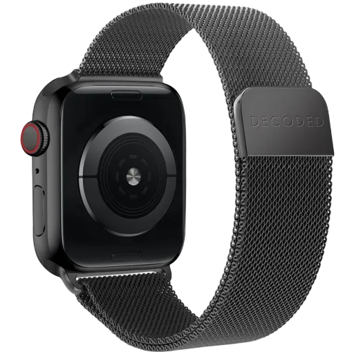 DECODED Stainless Steel Traction Strap for Apple Watch 38/40/41 mm, Black