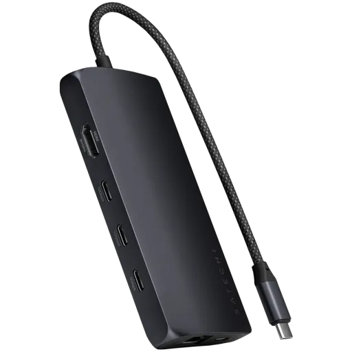 SATECHI USB-C Multiport Adapter 8K with Ethernet V3, Midnight