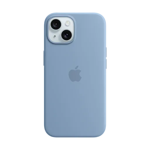 Apple силиконовый чехол с MagSafe Winter Blue для iPhone 15