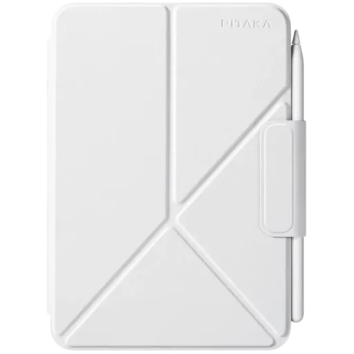 PITAKA Folio Case MagEZ Folio 2  White for iPad mini (A17 Pro)/Apple Pencil/mini (6th generation)