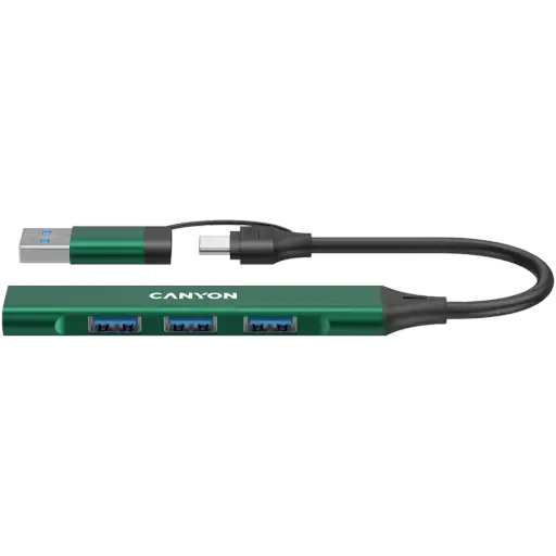 Adaptor multiport CANYON USB-C DS-02, Green