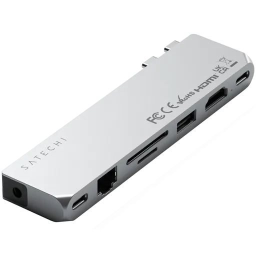 Хаб SATECHI USB-C Pro Max, Silver