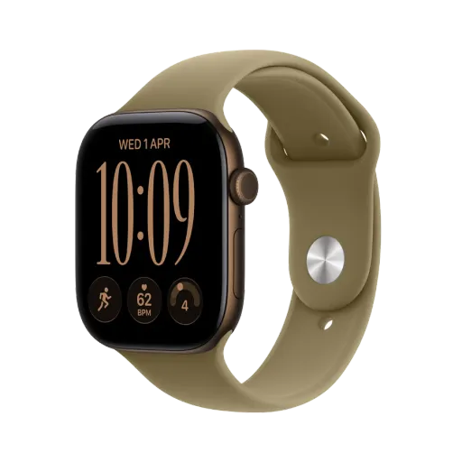 Apple Watch Series 12 GPS, Olive Sport Band, M/L, 46мм, Dark Bronze