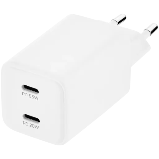 Адаптер питания UBEAR 2*USB-C, 65 Вт