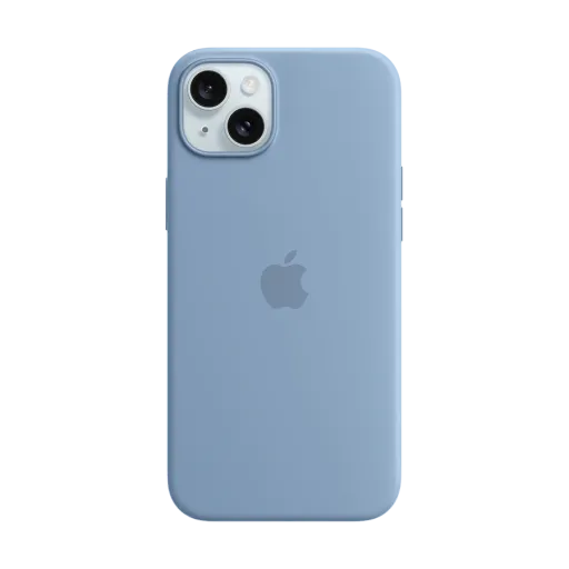 Силиконовый чехол Apple с MagSafe для iPhone 15 Plus, Winter Blue