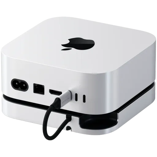 SATECHI Mac Mini M4 Stand & Hub with SSD Enclosure, Silver
