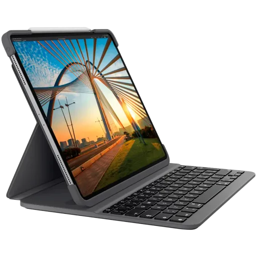 LOGITECH (CIS) Чехол с клавиатурой Slim Folio Pro  Графит для iPad Pro 12,9 дюйма (3-го, 4-го и 5-го поколения)/Pro 12.9-inch (6th поколение)