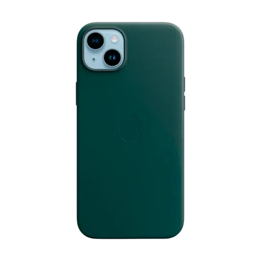 Dəri qoruyucu örtük Apple MagSafe ilə iPhone 14 Plus üçün, Forest Green