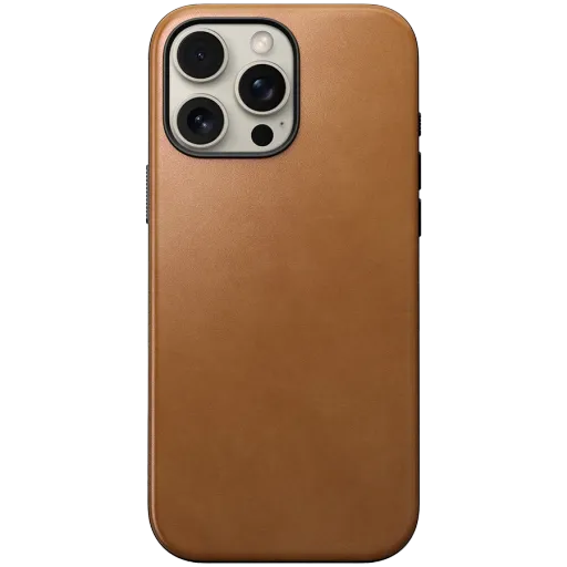 Чехол NOMAD Modern Leather с MagSafe English Tan для iPhone 16 Pro