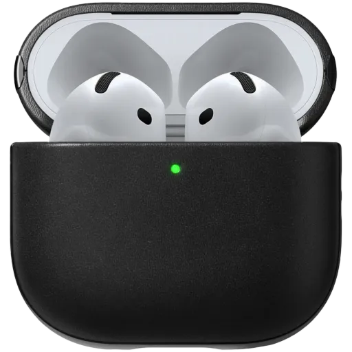 NOMAD Case Modern Leather Case თან MagSafe Black for AirPods (Gen4)