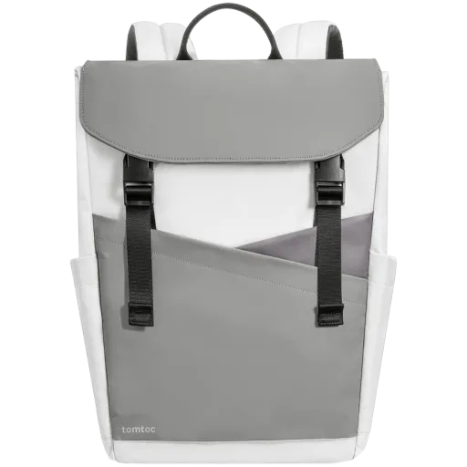 TOMTOC Backpack Slash-T64 Flip Laptop Backpack  Tephra Grey for MacBook Pro 16/Notebook up to 16"