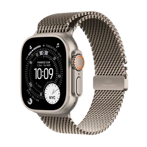 Apple Watch Ultra 3,  Natural Titanium Milanese Loop, M, 49мм, Natural