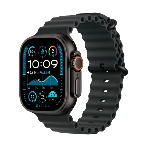 Apple Watch Ultra 2 2024, 49մմ, Smartphone - Black Titanium, Black Ocean Band