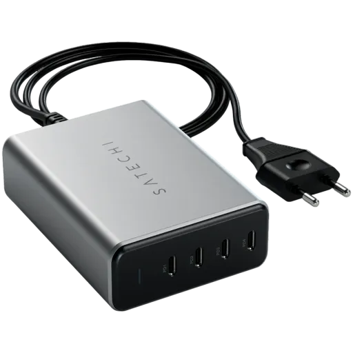 Зарядное устройство SATECHI 165W USB-C 4-Port PD GaN Charger - Space Gray (ST-UC165GM-EU)