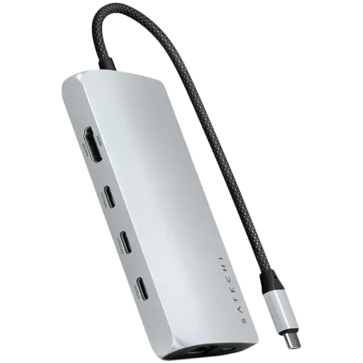 SATECHI  Многопортовый адаптер USB-C Multiport Adapter 8K with Ethernet V3 Серебристый