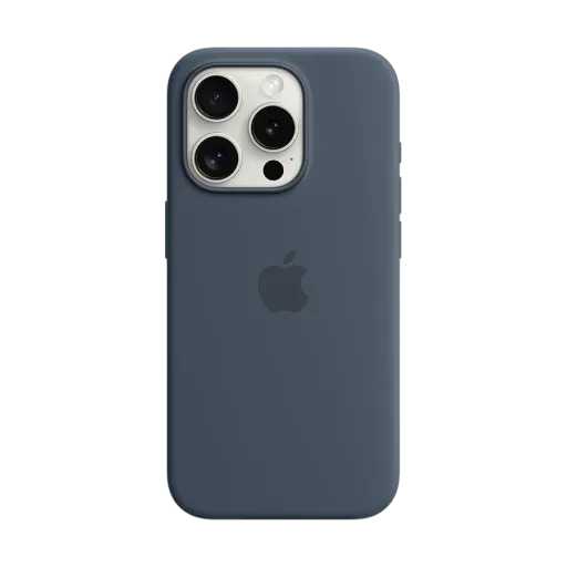 Apple Чохол силіконовий з MagSafe Storm Blue для iPhone 15 Pro
