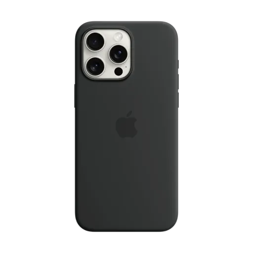 Apple силиконовый чехол с MagSafe Чёрный для iPhone 15 Pro Max