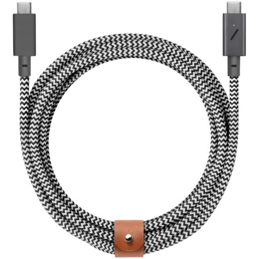 Кабель NATIVE UNION USB-C to USB-C Pro 240W, 2.4m, Zebra