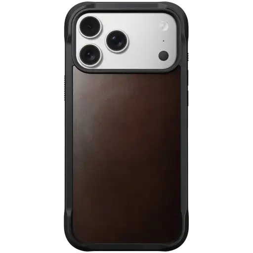 Чехол NOMAD Rugged Leather Horween с MagSafe для iPhone 17 Pro Max, Чёрный