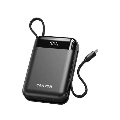 CANYON Портативное зарядное устройство, Чёрный