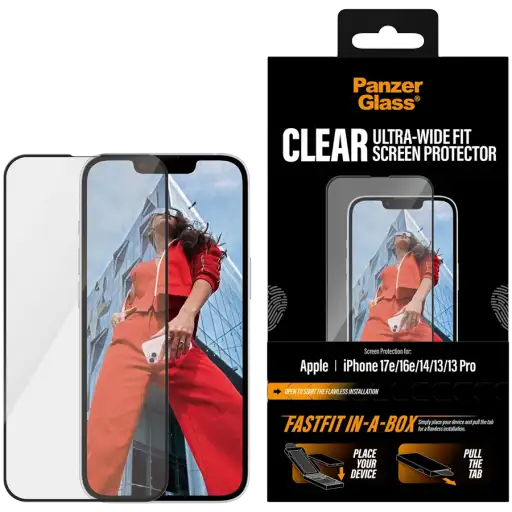 PANZERGLASS Safety Glass  for iPhone 17e/iPhone 13/13 Pro/14/16e