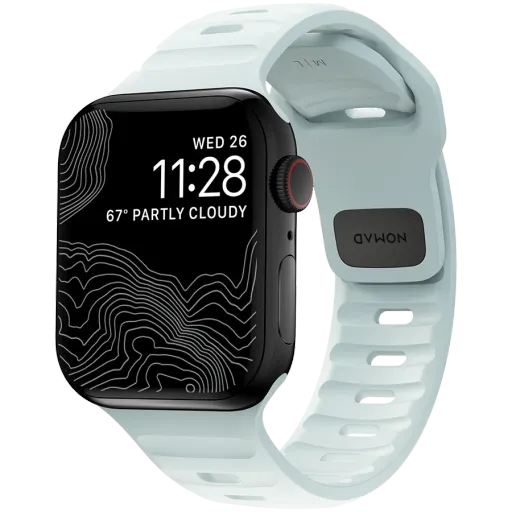 Curea NOMAD Sport Strap pentru Apple Watch 38/40/41 mm, Icy Blue Glow