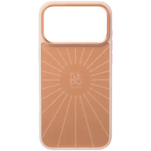 Чехол Bang & Olufsen стеклянная версия с MagSafe для iPhone 17 Pro Max, Золотистый оттенок