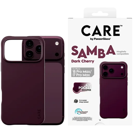 PANZERGLASS Case Samba Case w. MagSafe თან MagSafe მუქი ალუბალი for iPhone 17 Pro Max/18 Pro Max