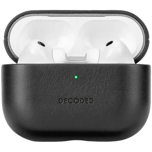 Husă DECODED din piele pentru AirPods Pro (Gen.3), Ruby Red