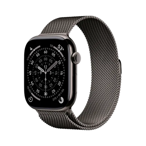 Apple Watch Series 11 GPS + Cellular,  Slate Milanese Loop, M/L, 46мм, Slate Titanium