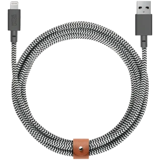 NATIVE UNION Кабель-переходник с USB на Lightning , Zebra, 3м