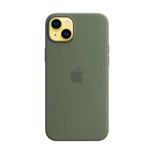 Силиконовый чехол Apple с MagSafe для iPhone 14 Plus, Оливковый