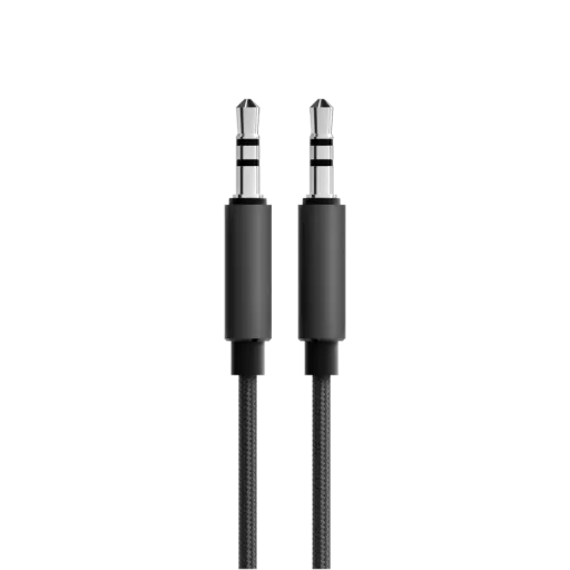 Fabric audio cable for Beoplay H95, Nero