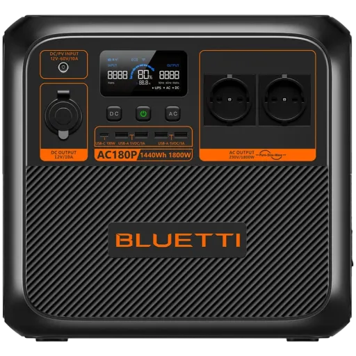 Портативна зарядна станція Bluetti AC180P / 1800 Вт / 1440 Вт⋅год / LiFePO4